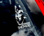 German Shepherd On Board Car Sticker